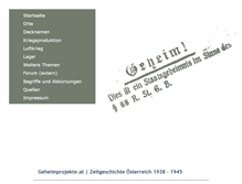 Tablet Screenshot of geheimprojekte.at